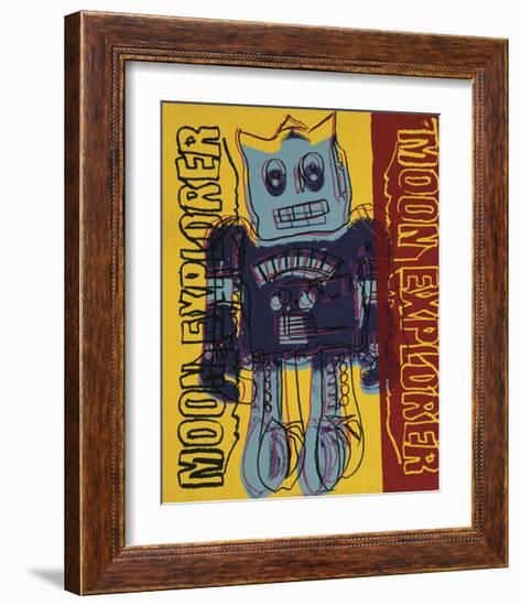 Moon Explorer Robot, 1983 (blue & yellow)-Andy Warhol-Framed Giclee Print