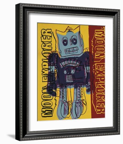 Moon Explorer Robot, 1983 (blue & yellow)-Andy Warhol-Framed Giclee Print