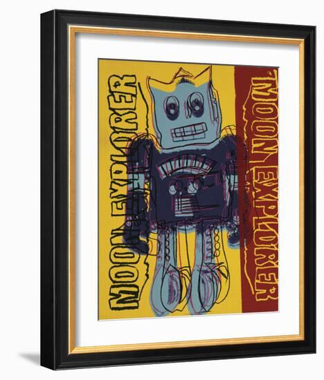 Moon Explorer Robot, 1983 (blue & yellow)-Andy Warhol-Framed Giclee Print