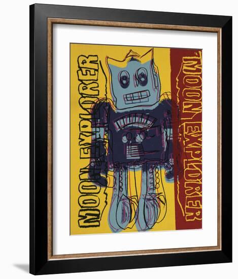 Moon Explorer Robot, 1983 (blue & yellow)-Andy Warhol-Framed Art Print