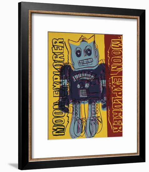 Moon Explorer Robot, 1983 (blue & yellow)-Andy Warhol-Framed Art Print