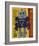 Moon Explorer Robot, 1983 (blue & yellow)-Andy Warhol-Framed Art Print