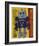 Moon Explorer Robot, 1983 (blue & yellow)-Andy Warhol-Framed Art Print