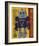 Moon Explorer Robot, 1983 (blue & yellow)-Andy Warhol-Framed Art Print