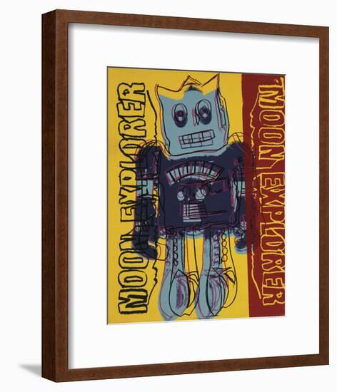 Moon Explorer Robot, 1983 (blue & yellow)-Andy Warhol-Framed Art Print