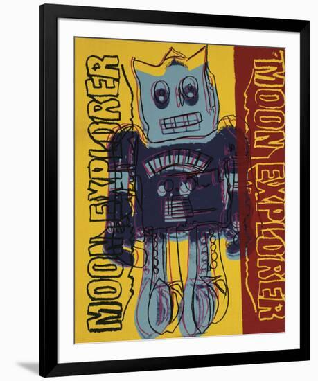 Moon Explorer Robot, 1983 (blue & yellow)-Andy Warhol-Framed Art Print