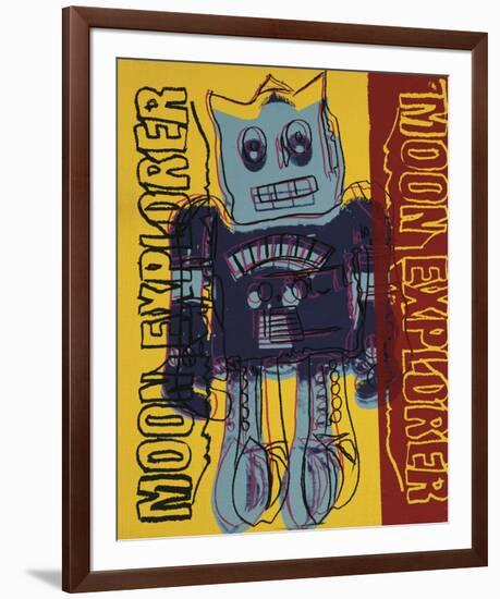 Moon Explorer Robot, 1983 (blue & yellow)-Andy Warhol-Framed Art Print