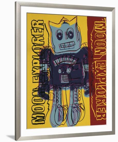 Moon Explorer Robot, 1983 (blue & yellow)-Andy Warhol-Framed Art Print