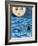 Moon Face Mermaid in The Sea-sylvia pimental-Framed Art Print