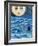 Moon Face Mermaid in The Sea-sylvia pimental-Framed Art Print