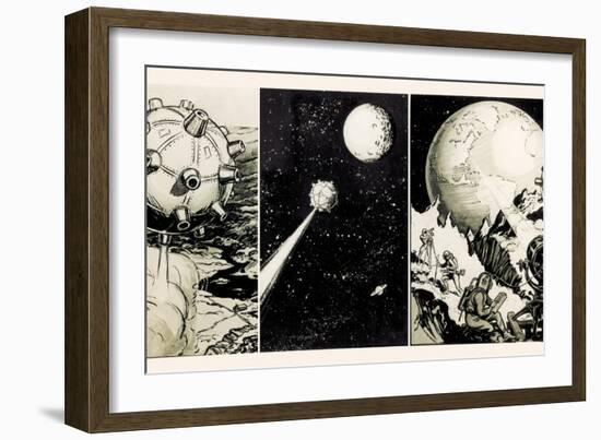 Moon Flight Comic-Detlev Van Ravenswaay-Framed Photographic Print