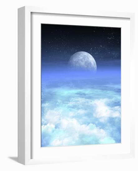 Moon From Earth, Artwork-Victor Habbick-Framed Photographic Print