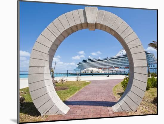Moon Gate at Cruise Terminal in the Royal Naval Dockyard, Bermuda, Central America-Michael DeFreitas-Mounted Photographic Print