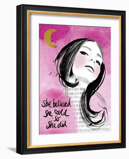 Moon Girl I-Mercedes Lopez Charro-Framed Art Print