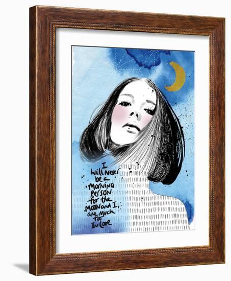 Moon Girl II-Mercedes Lopez Charro-Framed Art Print