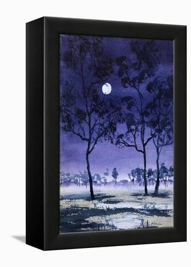 Moon Hangs from Tree, 2022 (Watercolour)-Margaret Coxall-Framed Premier Image Canvas