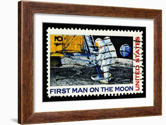 Moon Landing 1969-LawrenceLong-Framed Art Print