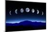 Moon Lunar Cycle in Night Sky, Time-Lapse Concept-Kagenmi-Mounted Photographic Print