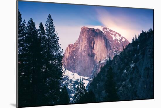 Moon Magic Behind Half Dome, Yosemite National Park, Hiking Outdoors-Vincent James-Mounted Photographic Print