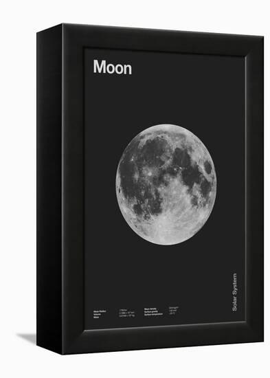 Moon : Minimal System Solar Datas, 2023 (Digital)-Florent Bodart-Framed Premier Image Canvas