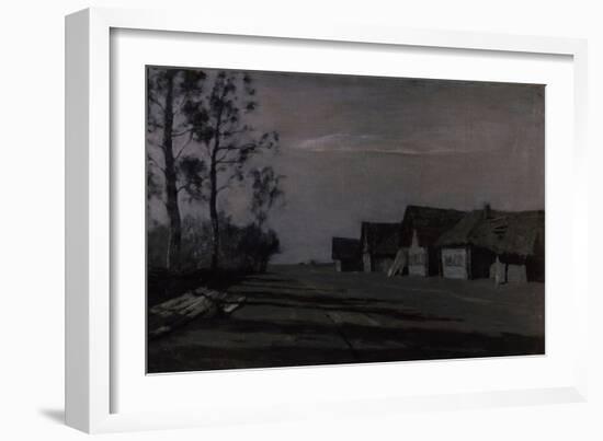 Moon Night, a Village, 1897-Isaak Ilyich Levitan-Framed Giclee Print