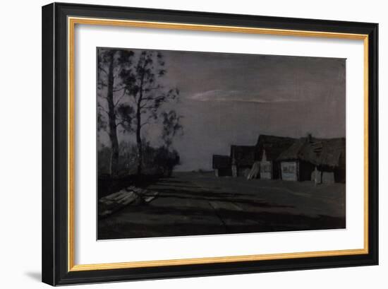 Moon Night, a Village, 1897-Isaak Ilyich Levitan-Framed Giclee Print