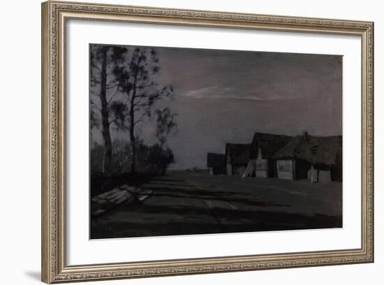 Moon Night, a Village, 1897-Isaak Ilyich Levitan-Framed Giclee Print