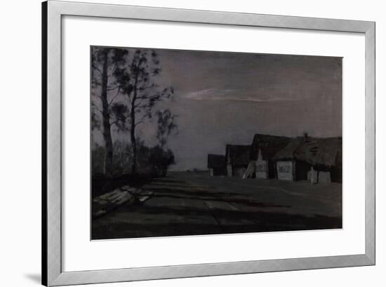 Moon Night, a Village, 1897-Isaak Ilyich Levitan-Framed Giclee Print