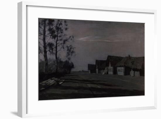 Moon Night, a Village, 1897-Isaak Ilyich Levitan-Framed Giclee Print