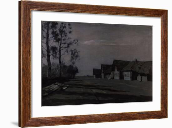 Moon Night, a Village, 1897-Isaak Ilyich Levitan-Framed Giclee Print