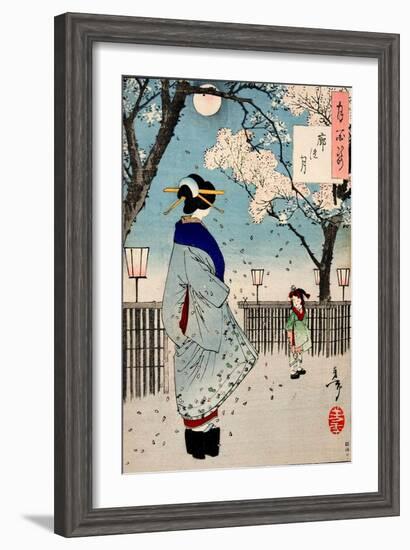 Moon of the Pleasure Quarters, One Hundred Aspects of the Moon-Yoshitoshi Tsukioka-Framed Giclee Print