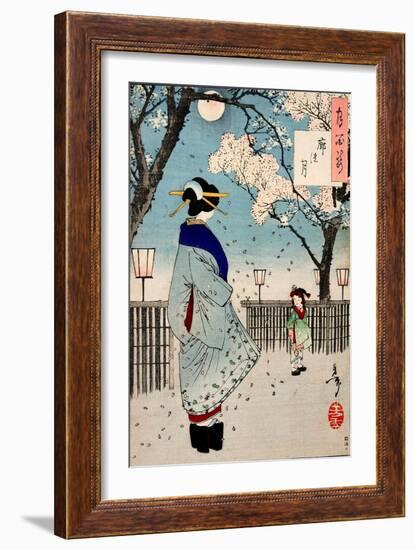 Moon of the Pleasure Quarters, One Hundred Aspects of the Moon-Yoshitoshi Tsukioka-Framed Giclee Print