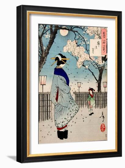 Moon of the Pleasure Quarters, One Hundred Aspects of the Moon-Yoshitoshi Tsukioka-Framed Giclee Print