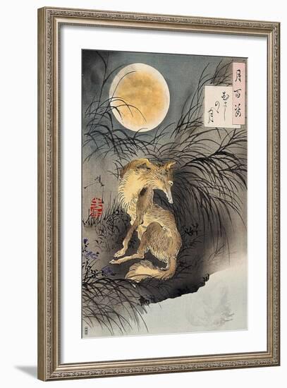 Moon on Musashi Plain, One Hundred Aspects of the Moon-Yoshitoshi Tsukioka-Framed Giclee Print