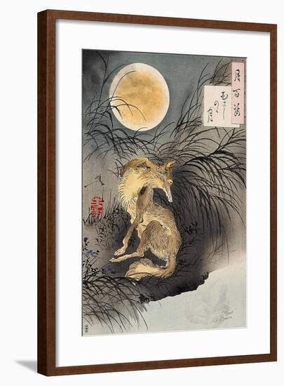 Moon on Musashi Plain, One Hundred Aspects of the Moon-Yoshitoshi Tsukioka-Framed Giclee Print