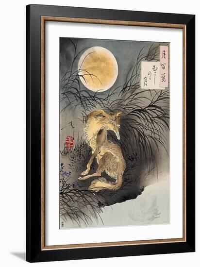 Moon on Musashi Plain, One Hundred Aspects of the Moon-Yoshitoshi Tsukioka-Framed Giclee Print