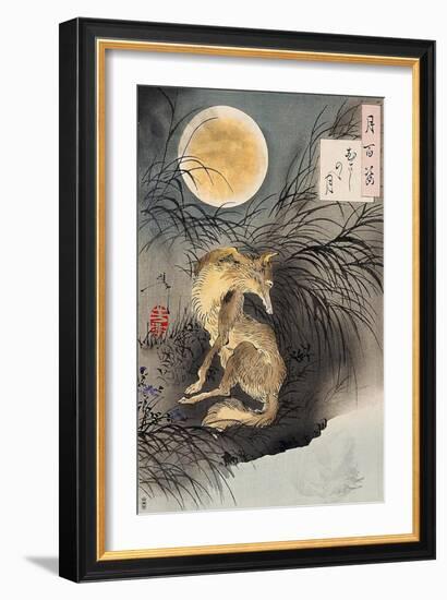 Moon on Musashi Plain, One Hundred Aspects of the Moon-Yoshitoshi Tsukioka-Framed Giclee Print