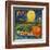 Moon Orange Label - Redlands, CA-Lantern Press-Framed Art Print