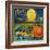 Moon Orange Label - Redlands, CA-Lantern Press-Framed Art Print