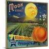 Moon Orange Label - Redlands, CA-Lantern Press-Mounted Art Print