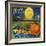 Moon Orange Label - Redlands, CA-Lantern Press-Framed Art Print