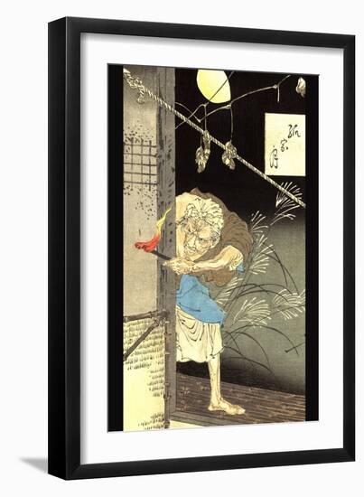 Moon over a Single Dwelling-Taiso Yoshitoshi-Framed Art Print
