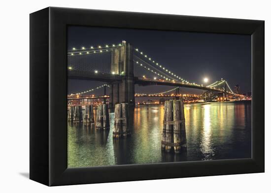 Moon over Brooklyn-Natalie Mikaels-Framed Premier Image Canvas