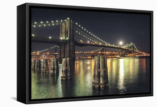 Moon over Brooklyn-Natalie Mikaels-Framed Premier Image Canvas