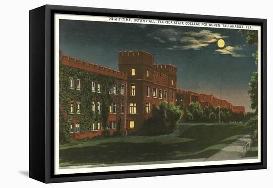 Moon over Florida State, Tallahassee, Florida-null-Framed Stretched Canvas