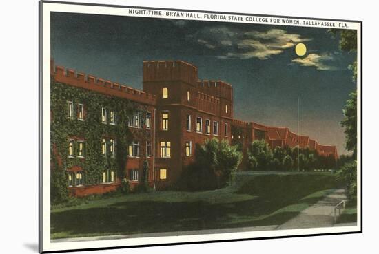 Moon over Florida State, Tallahassee, Florida-null-Mounted Art Print
