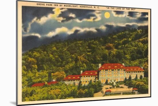 Moon over Grove Park Inn, Asheville, North Carolina-null-Mounted Art Print