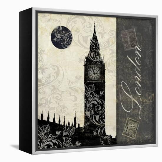 Moon over London-Color Bakery-Framed Premier Image Canvas