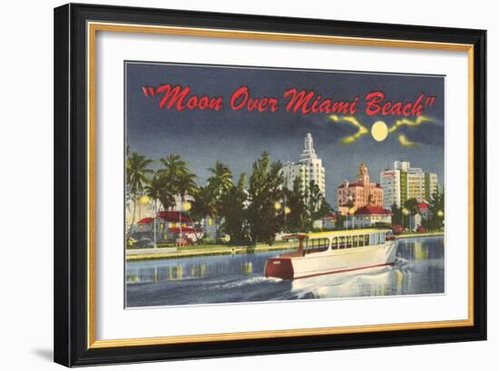 Moon over Miami Beach-null-Framed Art Print