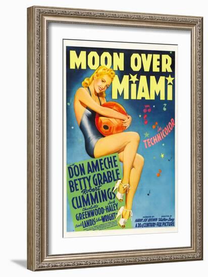 Moon over Miami, Betty Grable, 1941-null-Framed Art Print